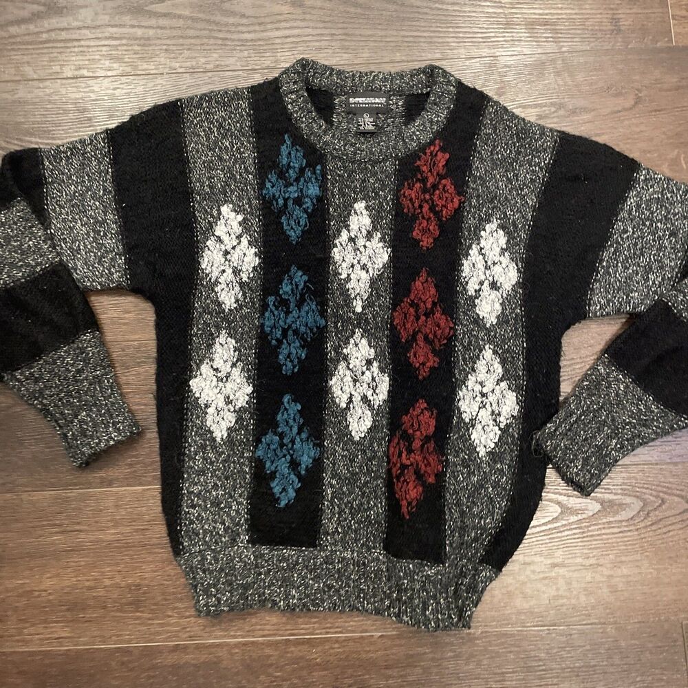 VTG Expressions International Sweater; Dad Grandpa Cosby; Mens Large; Acrylic Co